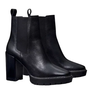 Tory Burch Carson gewalktes Leder klassische Chelsea-Stiefeletten mit Sohle NEU 9 - Bild 1 von 11