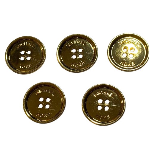 Michael Kors Pulsanti di Ricambio Lotto di 5 Ottone Tono Metallo 4 Fori Firma