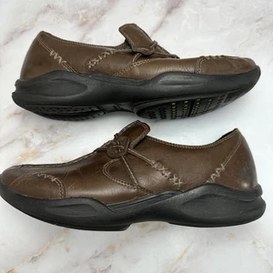 Clarks Wave Zapatos para Caminar Para Mujer 7.5M Cuero Marrón Mocasines Sin Cordones Cómodos - Imagen 1 de 9