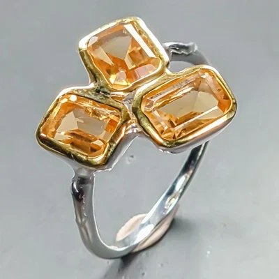 Anillo Bellas Artes Anillo Citrino Natural Plata de Ley 925 Talla 7/R445662 Foto 1 de 4