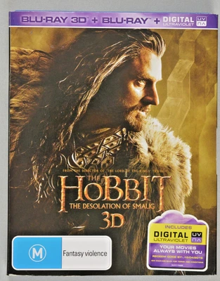 THE HOBBIT: THE DESOLATION OF SMAUG 3D Fantasy 2013 Aus BLU-RAY-4 Disc Set - Image 1 of 4