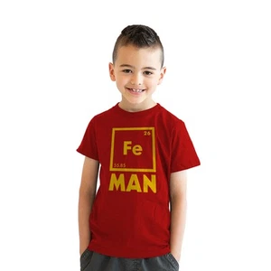 Youth Iron Science T shirt Cool Shirts Novelty Kids Funny T shirt Graphic Design - Picture 1 of 8