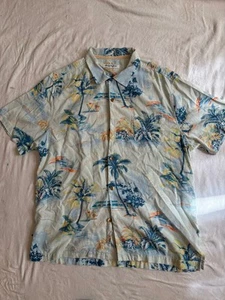 Tommy Bahama Hawaiian Shirt Mens L 100% Silk Button Up Short Sleeve Florida - Picture 1 of 8