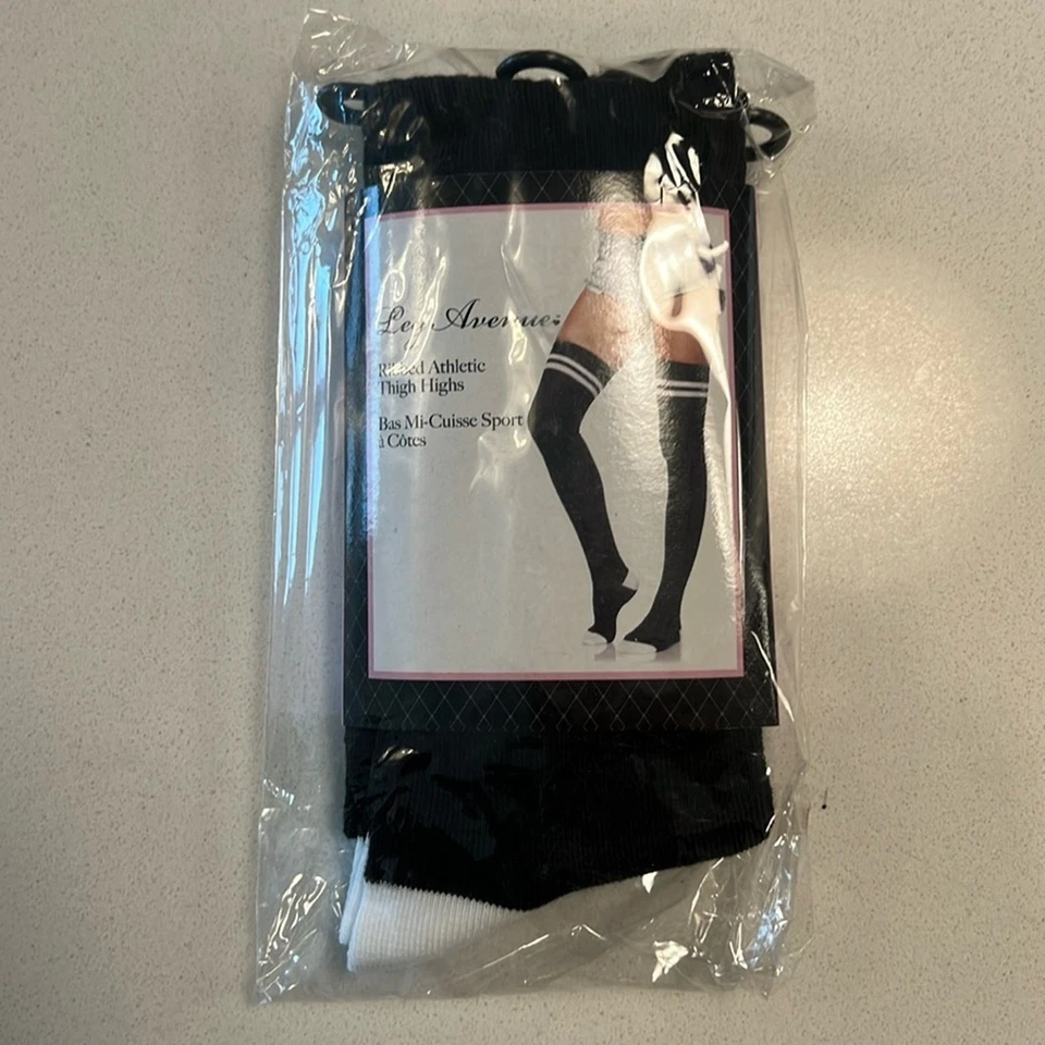 Ribbed athletic thigh highs - Image 1 of 2