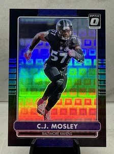 2024 Optic, C.J. MOSLEY /25 (BLACK PANDORA) "Retro Series" - BALTIMORE RAVENS - Picture 1 of 5