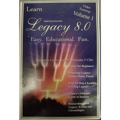 Learn Legacy 8.0 Volume 1 - Video Training (CD, 2008, 5-Disc Set) Foto 1 de 4