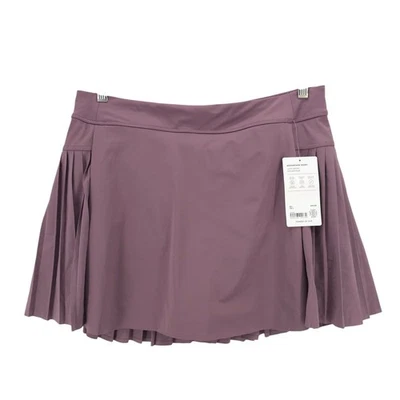 NWT ATHLETA Advantage Skort Pleated Lined Mauve Purple Size LARGE - Image 1 of 4