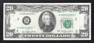 FR. 2072-B* 1977 $20 *STAR* FEDERAL RESERVE NOTE NEW YORK, NY GEM UNCIRCULATED - Picture 1 of 2