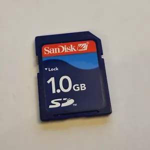 SANDISK 1GB FULL SIZE SD CARD MEMORY CANON NIKON NINTENDO 3DS 2DS UK SELLER - Picture 1 of 3