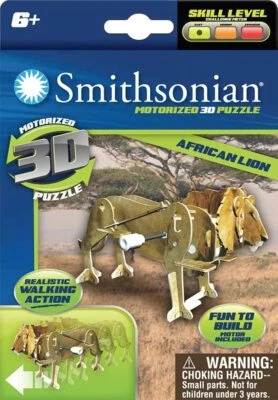 NEW SMITHSONIAN MUSEUM MOTORIZED 3D PUZZLE SAFARI SERIES: AFRICAN LION 69738 - image 1 of 2