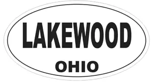 Lakewood Ohio Oval Bumper Sticker or Helmet Sticker D6125 - Picture 1 of 1