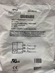 NEW Micro Detectors AK1-AN-1A Inductive Proximity Prod Sensor Switch 10-30 VDC - Picture 1 of 2