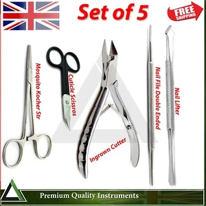 Mosquito Forceps Cuticle Scissors Toe nail Lifter Podiatry Nails Remover Cutters - Picture 1 of 6
