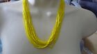 #10/8 Vtg Costume Necklaces 9" L   15 Strands Of  Yellow Micro Glass Beads