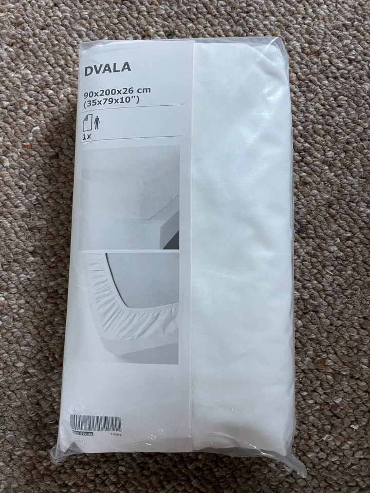 Ikea, DVALA drap housse blanc de 90X200X26 cm - Photo 1/1
