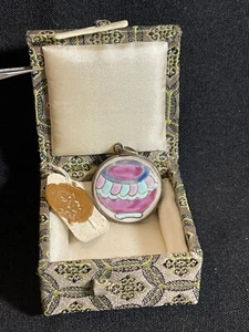Vintage Asian Pendant Chinese Blessing Silver Stamp Jewelry Box Charm - Picture 1 of 6