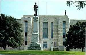 Minnesota Postcard Rice County Courthouse Faribault MN Minn Civil War Statue - Picture 1 of 2