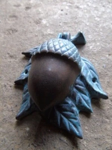 heurtoir , frappe porte en bronze patiné ,sonnette, un gland ,nouveau  ! - Afbeelding 1 van 6