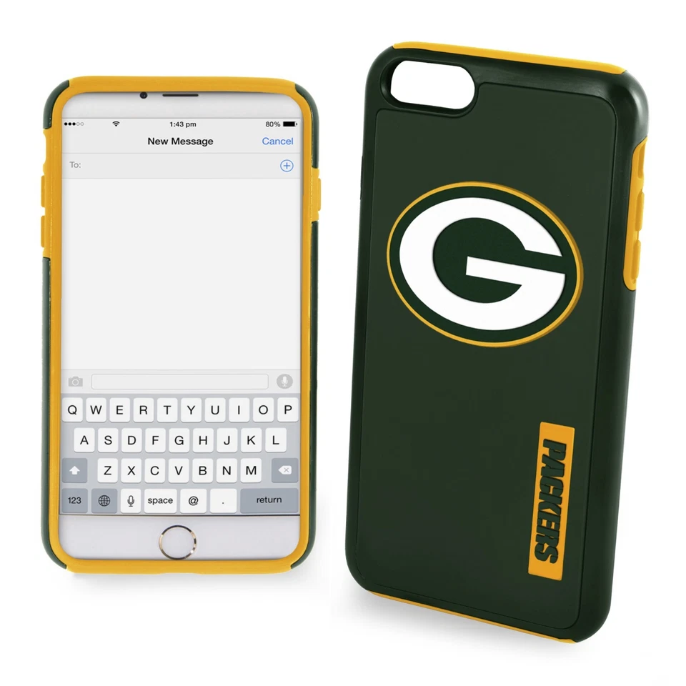 Funda híbrida doble audaz Green Bay Packers NFL iPhone 7 Plus/8 Plus Foto 1 de 1