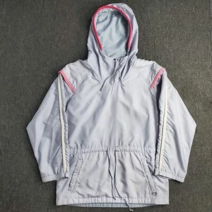 Obermeyer Jacket Womens Sz 10 Gray Courtney Pullover Hooded Lightweight Vtg Ski - Picture 1 of 21