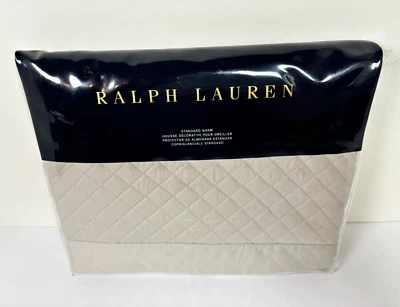Ralph Lauren Wyatt Standard Sham винтажный серебряный бриллиант стеганая $130 - Изображение 1 из 3