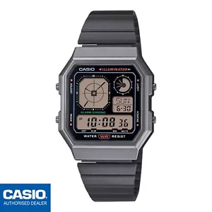 CASIO A130WEGG-1AEF⎪A130WEGG-1A⎪ORIGINAL⎪Edgy Collection⎪GRIS⎪Metal - Imagen 1 de 3