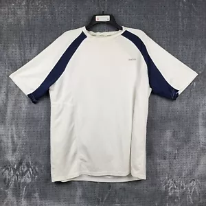 Reebok Athletic T-Shirt Men's Size Large White Navy Short Sleeve - Picture 1 of 12