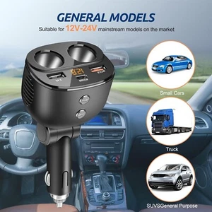 USB C Car Charger 30W USB Car Charger Adapter with LED PD QC3.0 Fast Charging #1 - Picture 1 of 8