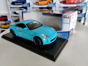 Genuine Maisto 1/18 scale 2009 Nissan 350Z Blue 1:18 size Diecast car limited - Picture 1 of 4