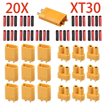 20 Pcs XT30 Male Female Bullet Connectors Plugs For RC Socket Lipo Battery - Image 1 of 4