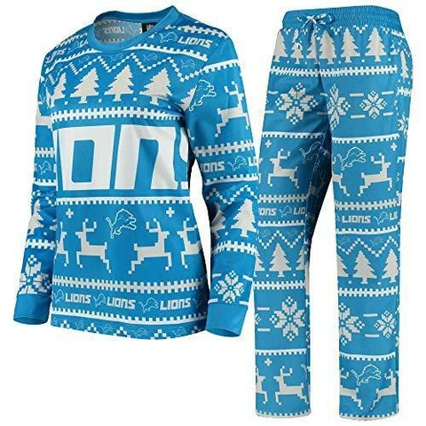 Detroit Lions NFL Family Holiday Pajamas - Womens - XL Cover