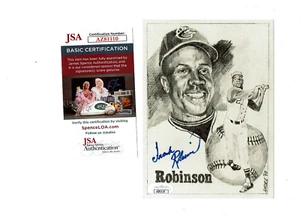 Baltimore orioles Frank Robinson autographed 5x7 print JSA Certified - Picture 1 of 1