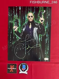 Foto firmada autografiada por Laurence Fishburne 11x14 The Matrix Morpheus Beckett - Imagen 1 de 2