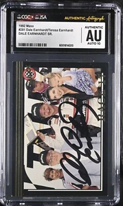 SIGNED 1992 MAXX RACING #281 DALE EARNHARDT AUTOGRAPH CGC/JSA AUTHENTIC AUTO 10 - Picture 1 of 2