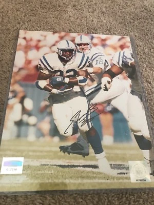 Подписанное фото Edgerrin James Indianapolis Colts 8x10 смонтированные воспоминания - Изображение 1 из 4