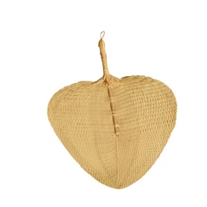 Ventilatore portatile naturale tessuto fatto a mano ventaglio foglia di palma decorazione cool - Foto 1 di 8
