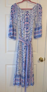 Lilly Pulitzer Abigale Time To Shine Engineered Off Shoulder Easy Dress 8,10 - Picture 1 of 13
