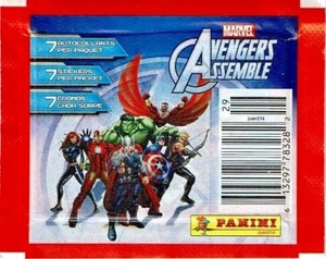 2013 Marvel Avengers Assemble Panini 7 Sticker Pack Captain America Hulk Thor  - Bild 1 von 1