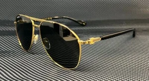 GUCCI GG1220S 001 Gold Grey Men's Metal 59 mm Extra Large Sunglasses - Picture 1 of 5