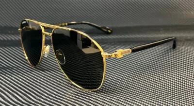 GUCCI GG1220S 001 Gold Grey Men's Metal 59 mm Extra Large Sunglasses - Image 1 of 4