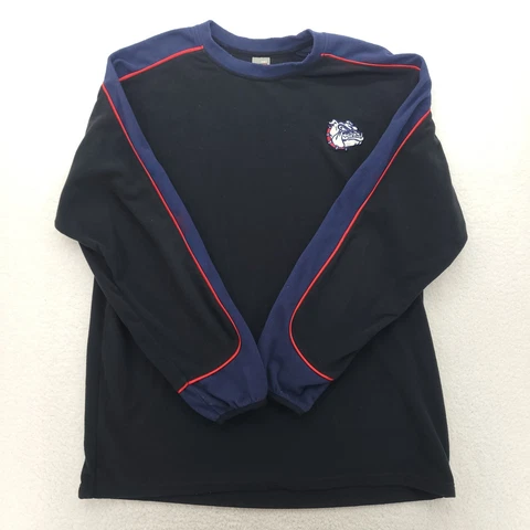 Vintage Gonzaga Bulldogs Mens Sweater 2XLT Black Fleece NCAA College Sweatshirt Cover