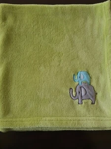 Circo Target Green 2 Elephant Baby Blanket Grey Stacked Security Lovey - Picture 1 of 5