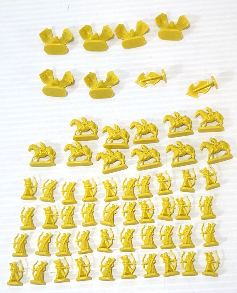 RISK Lord of the Rings Middle Earth Conquest Yellow Army Replacement Pieces (59) - Image 1 of 1