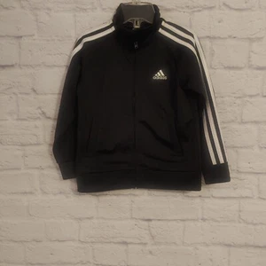 Adidas Boys Size 4 Black Zip Up - Picture 1 of 2