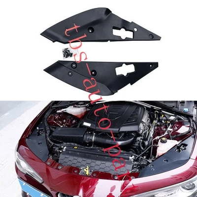 Fit For Alfa Romeo Giulia 2017-2021 LH&RH Black Engine Hood Cabin Cover Trim  - Изображение 1 из 4