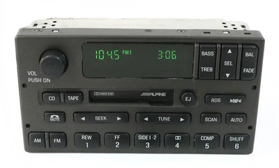 Lincoln Town Car 2001-2002 AM FM Radio Cassette Receiver Part 1W1F-18C870-GA - Image 1 of 4