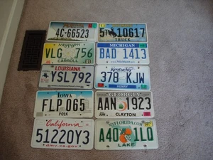 LICENSE PLATE lot of 10 lot c bulk ... BUY ALL STATES HERE FAST SHIPPING - Picture 1 of 1