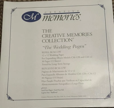 Creative Memories 12 X 12 Wedding Pages + Extra - Image 1 of 4