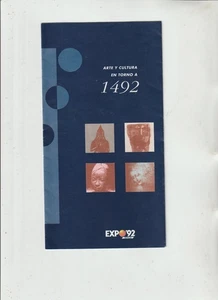Expo 92 Sevilla Folleto informativo Arte y Cultura En torno a 1492 (HH-626) - Picture 1 of 1