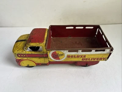 Camión de reparto de lujo Marx juguete de hojalata (6) Foto 1 de 4